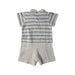 A White Short Sleeve Rompers from Peter Rabbit in size 12-18M for boy. (Back View)
