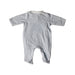 A White Onesies from Bout'Chou in size 0-3M for neutral. (Back View)