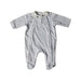 A White Onesies from Bout'Chou in size 0-3M for neutral. (Front View)