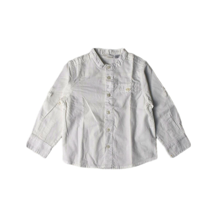 A White Long Sleeve Shirts from Chicco in size 2T for boy. (Front View)