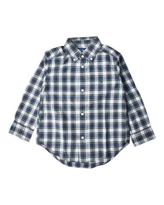 A Blue Long Sleeve Shirts from Ralph Lauren in size 3T for boy. (Front View)