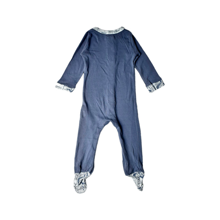 A Blue Onesies from Finn + Emma in size 6-12M for boy. (Back View)