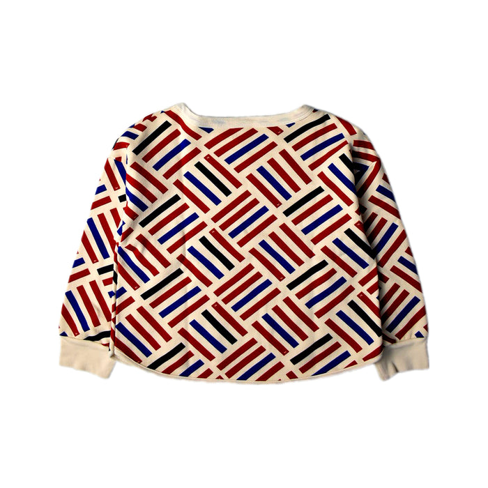 A Multicolour Crewneck Sweatshirts from Petit Bateau in size 6T for girl. (Back View)