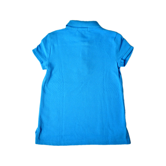 A Blue Short Sleeve Polos from Polo Ralph Lauren in size 6T for boy. (Back View)
