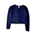 A Navy Cardigans from Petit Bateau in size 6T for girl. (Front View)