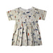 A White Short Sleeve Dresses from Petit Bateau in size 6T for girl. (Front View)