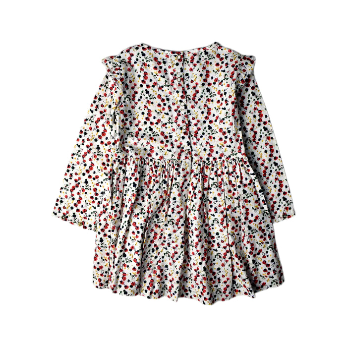 A White Long Sleeve Dresses from Petit Bateau in size 6T for girl. (Back View)