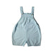 A Blue Overall Shorts from Desalinho in size 2T for neutral. (Front View)
