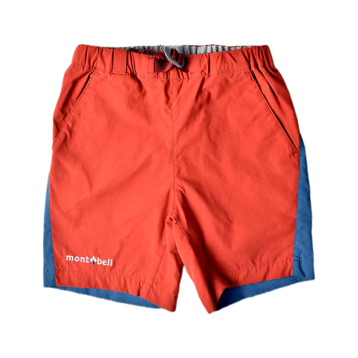 A Red Shorts from Mont-bell in size 3T for boy. (Front View)
