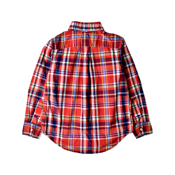A Red Long Sleeve Shirts from Ralph Lauren in size 4T for boy. (Back View)