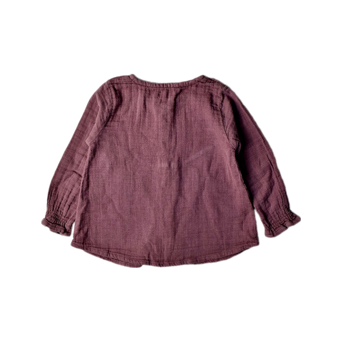 A Purple Long Sleeve Tops from Jamie Kay in size 2T for girl. (Back View)