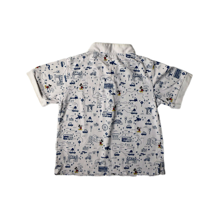 A White Short Sleeve Polos from Disney X Elly in size 5T for boy. (Back View)