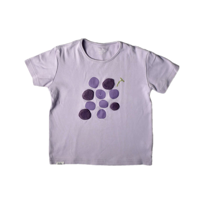 A Purple Short Sleeve T Shirts from Mimi Mono in size 4T for girl. (Front View)