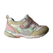 A Pink Sneakers from Moonstar in size 5T for girl. (Front View)