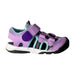 A Purple Sneakers from Moonstar in size 5T for girl. (Front View)