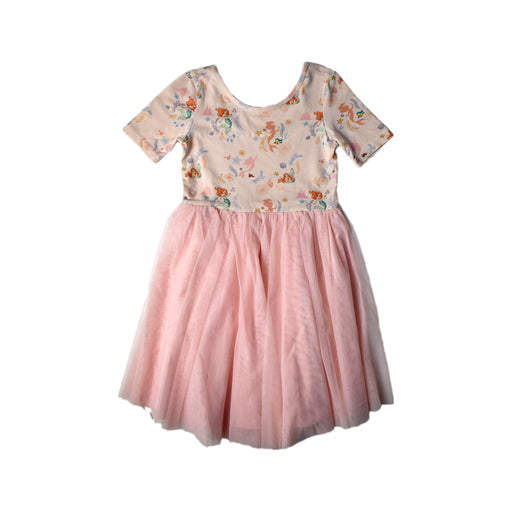 A Pink Short Sleeve Dresses from Disney X Elly in size 5T for girl. (Front View)