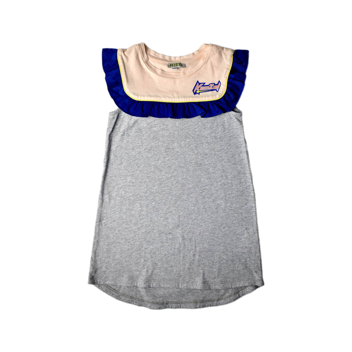 A Grey Sleeveless Dresses from Kenzo in size 6T for girl. (Front View)