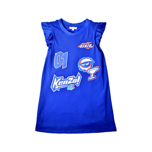 A Blue Sleeveless Dresses from Kenzo in size 6T for girl. (Front View)