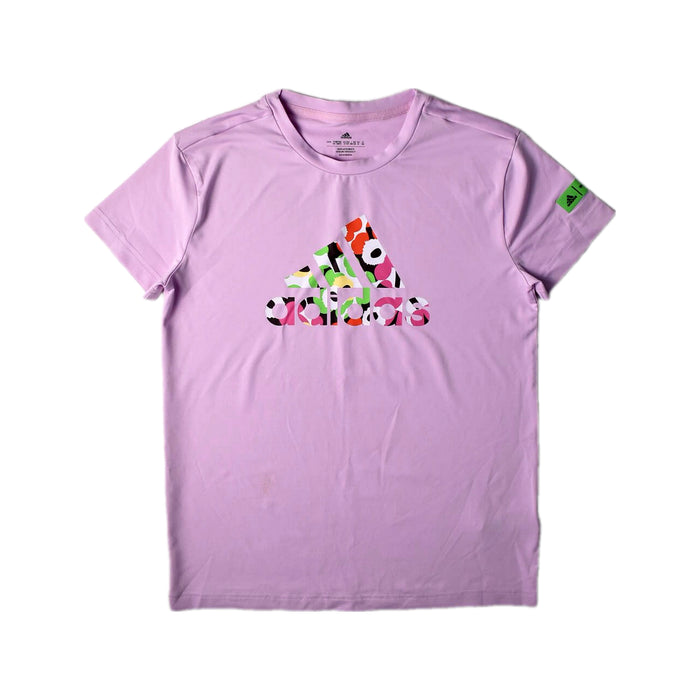 A Purple Active Tops from Adidas in size 11Y for girl. (Front View)