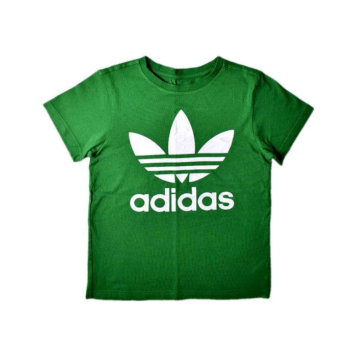 A Green Short Sleeve T Shirts from Adidas in size 11Y for neutral. (Front View)