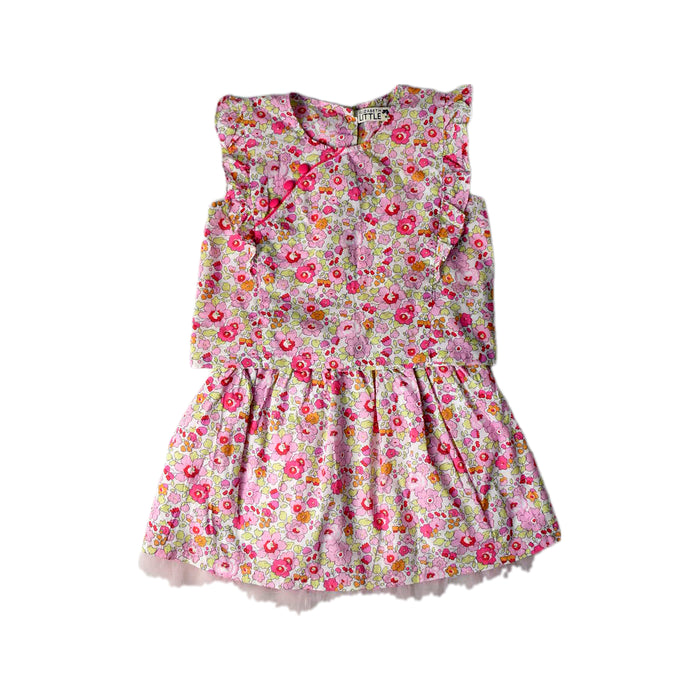 A Pink Skirt Sets from Elizabeth Little in size 6T for girl. (Front View)