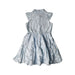 A Blue Sleeveless Dresses from Le Petit Society in size 5T for girl. (Back View)