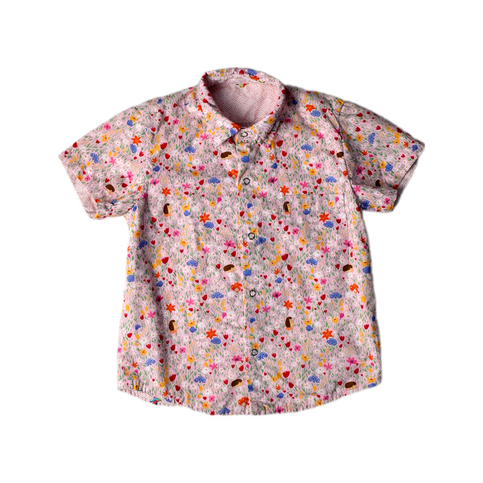 A Multicolour Short Sleeve Shirts from Maison Q in size 4T for boy. (Front View)