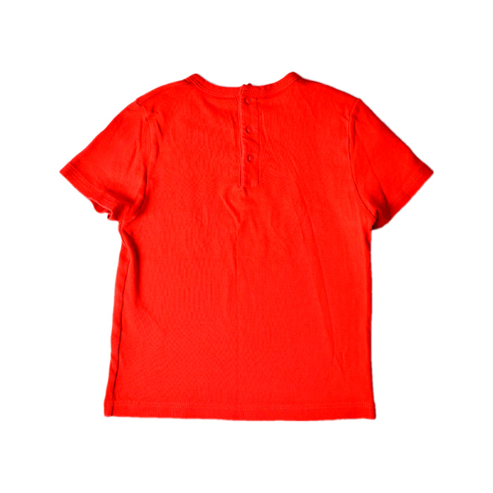 A Red Short Sleeve T Shirts from Petit Bateau in size 3T for boy. (Back View)
