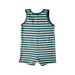 A Green Sleeveless Rompers from Petit Bateau in size 6T for neutral. (Back View)