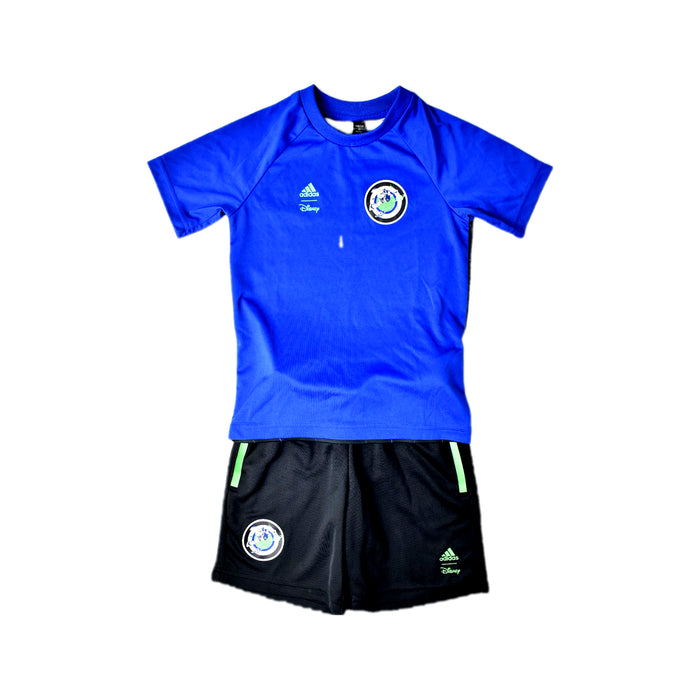 A Blue Shorts Sets from Adidas in size 5T for boy. (Front View)