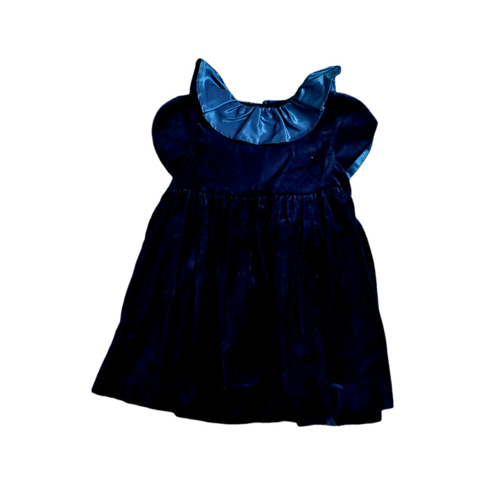 A Navy Sleeveless Dresses from Jacadi in size 12-18M for girl. (Front View)