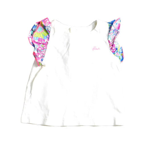 A White Sleeveless Tops from Jacadi in size 6-12M for girl. (Front View)