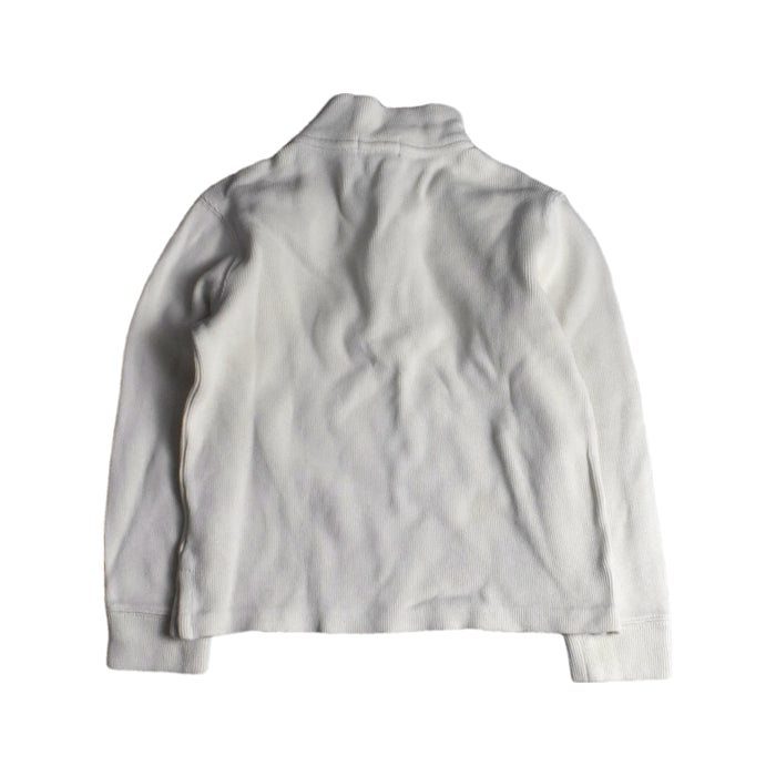 A White Zippered Sweatshirts from Polo Ralph Lauren in size 6T for boy. (Back View)