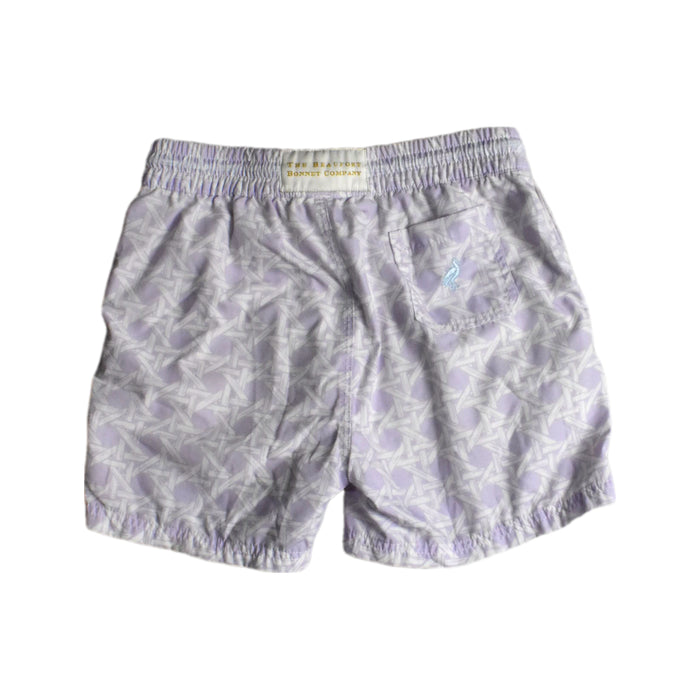 A Grey Swim Shorts from The Beaufort Bonnet Company in size 6T for girl. (Back View)