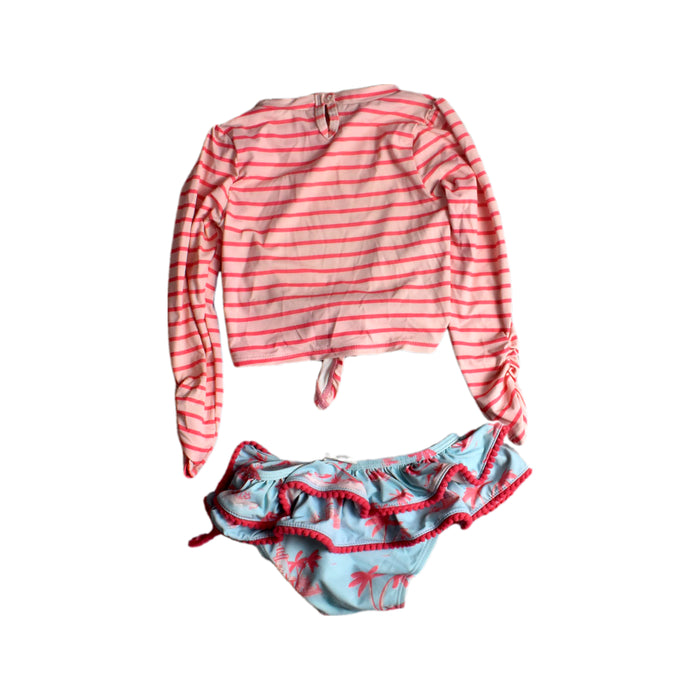 A Pink Swim Sets from Snapper Rock in size 18-24M for girl. (Back View)