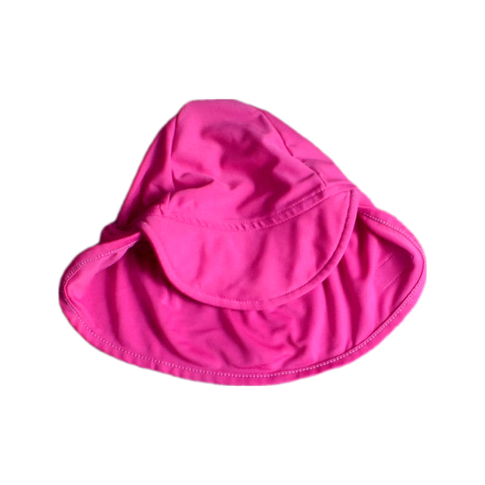 A Pink Sun Hats from The Original Flap Happy in size 18-24M for girl. (Front View)