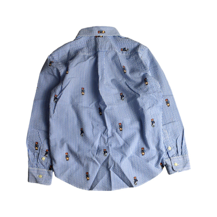 A Blue Long Sleeve Shirts from Polo Ralph Lauren in size 6T for boy. (Back View)