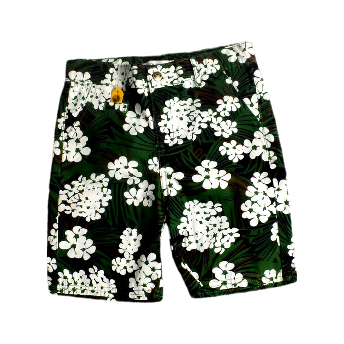 A Green Shorts from Appaman in size 7Y for boy. (Front View)