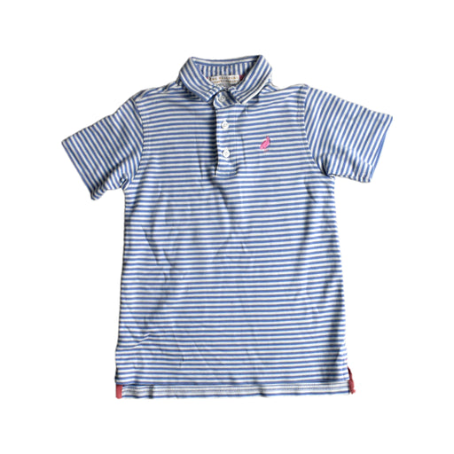 A Blue Short Sleeve Polos from The Beaufort Bonnet Company in size 6T for boy. (Front View)