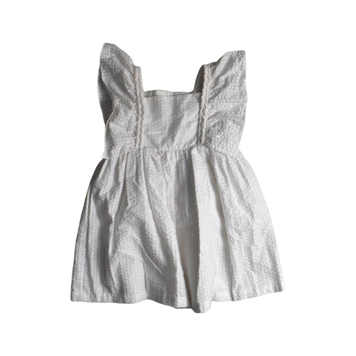 A White Sleeveless Dresses from Bonnie Jean in size 2T for girl. (Front View)