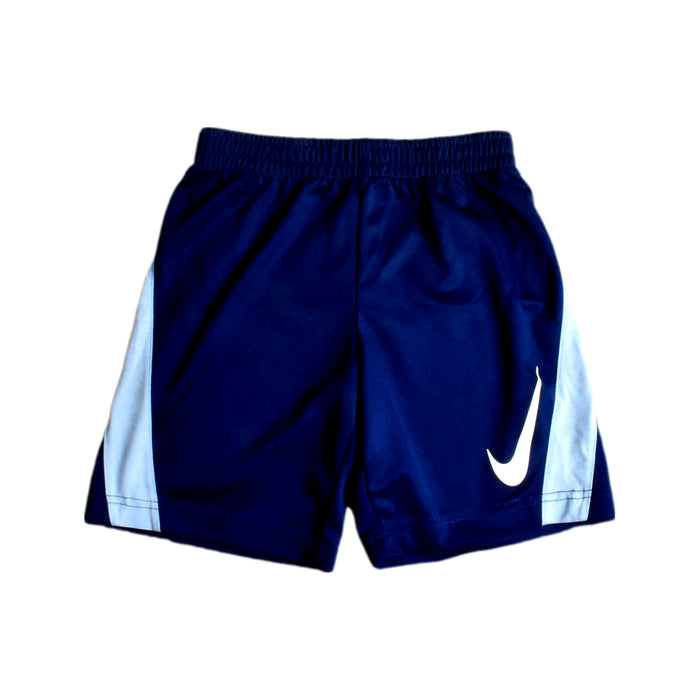 A Navy Shorts from Nike in size 5T for boy. (Front View)