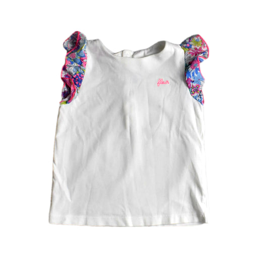A White Sleeveless Tops from Jacadi in size 3T for girl. (Front View)