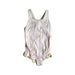 A White Swimsuits from bloomB in size 4T for girl. (Front View)