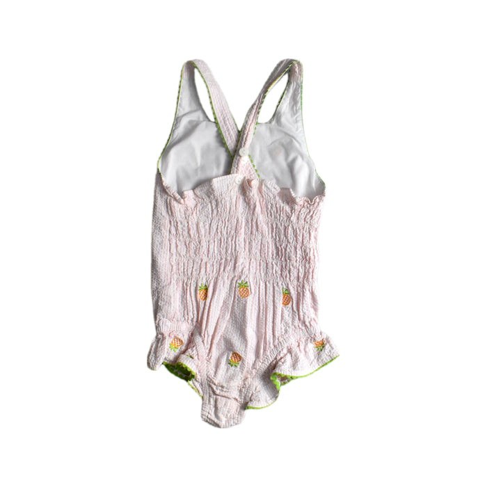 A White Swimsuits from bloomB in size 4T for girl. (Back View)