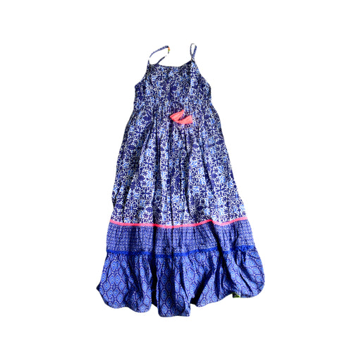 A Blue Sleeveless Dresses from Monsoon in size 9Y for girl. (Front View)