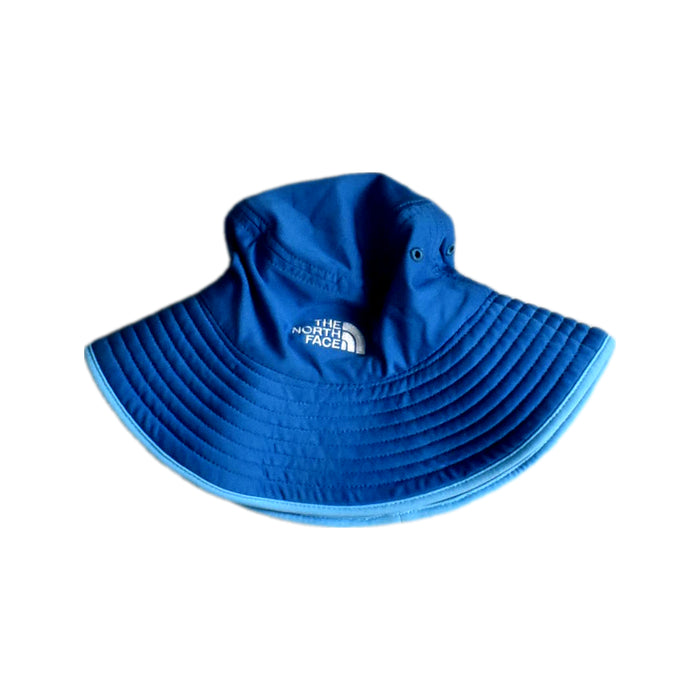 A Blue Sun Hats from The North Face in size 6-12M for neutral. (Front View)