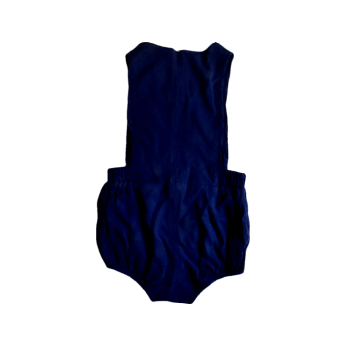 A Blue Sleeveless Rompers from Carrément Beau in size 6-12M for girl. (Back View)