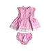 A Pink Dress Sets from Ralph Lauren in size 6-12M for girl. (Front View)