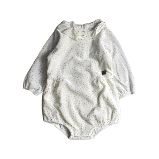 A White Sleeveless Rompers from Carrément Beau in size 3-6M for girl. (Front View)