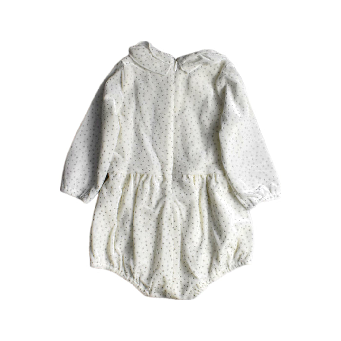 A White Sleeveless Rompers from Carrément Beau in size 3-6M for girl. (Back View)